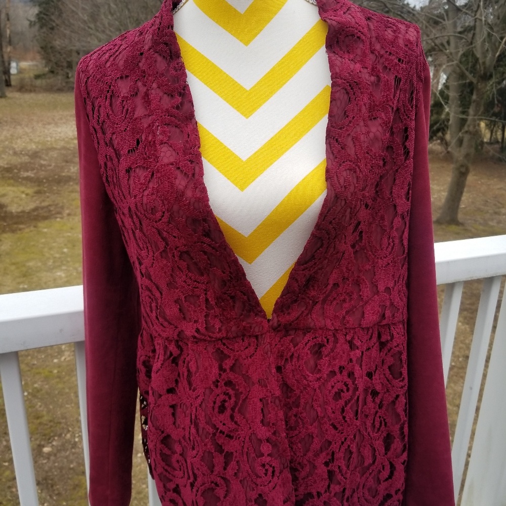 Chico's blazer jacket beautiful lace